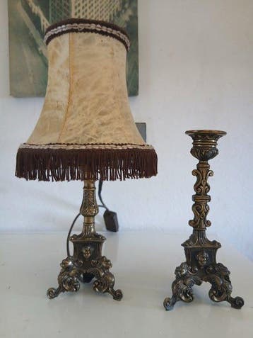 Tafellamp (2) - Messing - Lamp in Marokkaanse stijl