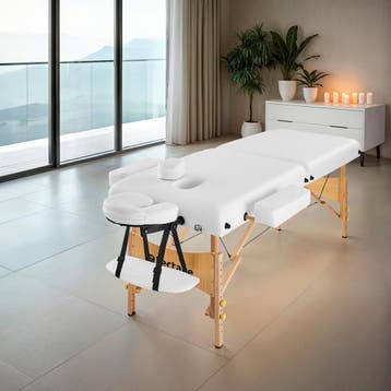 Massagetafel-set met 2 zones, 7,5cm matras en houten frame, Verzenden, Nieuw