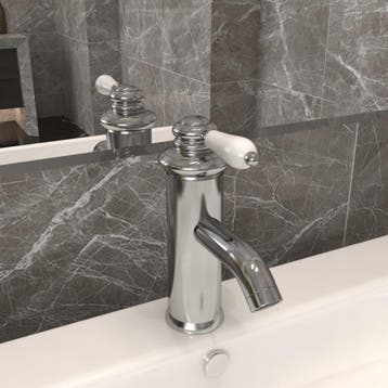 vidaXL Wastafelkraan 130x180 mm zilverkleurig, Doe-het-zelf en Verbouw, Verzenden, Nieuw