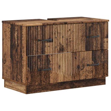 vidaXL Badkamer wastafelkast HOORN Oud hout 82 x 41 x 56 cm, Verzenden, Nieuw, Wastafelkast