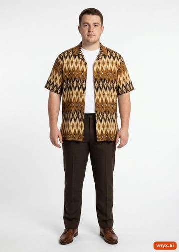 Kresno Casual overhemden Heren maat L Bruin Vintage, Ophalen of Verzenden, Nieuw