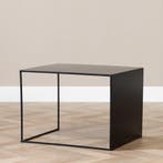 50% Korting: Bijzettafel Gianni metaal zwart 40 cm hoog, Ophalen, Zo goed als nieuw, Rechthoekig, Scandinavisch, Modern