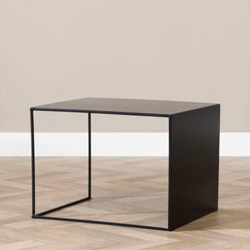 50% Korting: Bijzettafel Gianni metaal zwart 40 cm hoog, Ophalen, Zo goed als nieuw, Rechthoekig, Scandinavisch, Modern
