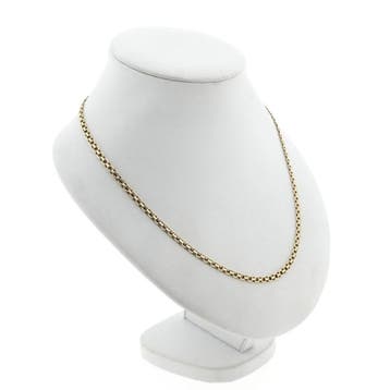 Gouden fantasie/ankerschakel ketting, Sieraden, Tassen en Uiterlijk, Kettingen, Ophalen of Verzenden, Gebruikt, Goud, Goud