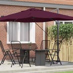 vidaXL Parasol Bordeaux Rood 351 x 250 x 260 cm Polyester en, Verzenden, Nieuw, 2 tot 3 meter