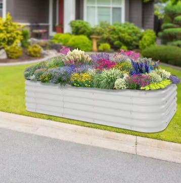 Grote Rechthoekige Verzinkt Stalen Tuin Bloempot 150x60x43cm, Verzenden, Nieuw