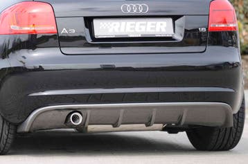 Achterbumper Diffusor Audi A3 8P ABS Carbon look 08-, Auto-onderdelen, Ophalen of Verzenden, Nieuw