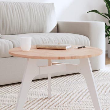 Salontafel blad rond 60cm Beukenhout | Tweedekansje, 50 tot 100 cm, Rond, Zo goed als nieuw, Tafelblad