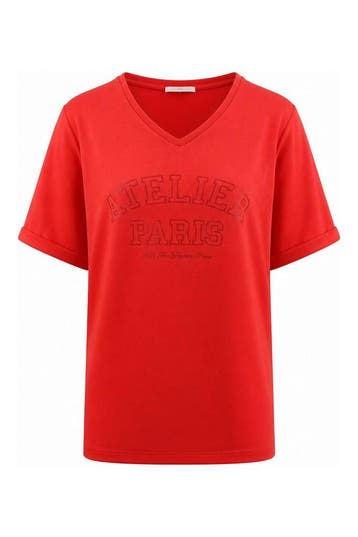 Wasabiconcept T-shirt in maat 44 Rood, Wasabiconcept, Verzenden, Zo goed als nieuw, Rood