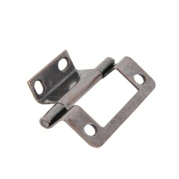 Scharnier 2-50mm brons dubbel geknikt à 2 st., Ophalen of Verzenden, Nieuw