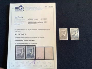 Nederland 1951 - Postfris Zeemeeuwen met certificaat -, Postzegels en Munten, Gestempeld