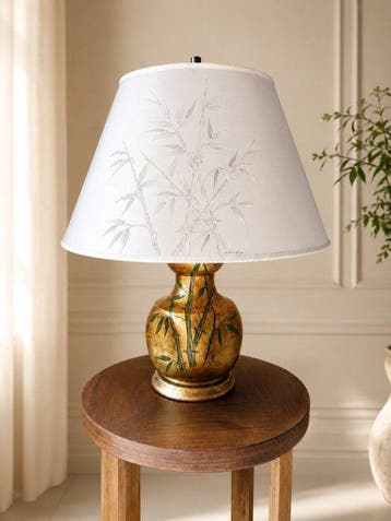 Ghinza - Tafellamp - Keramiek, Goud - Ghinza – Grote lamp, Antiek en Kunst