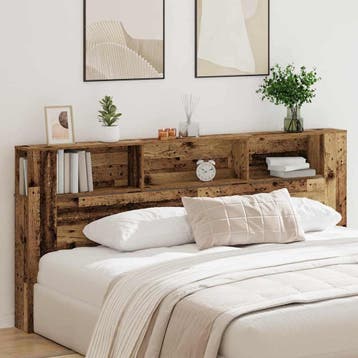vidaXL Hoofdeinde kas Oudhout Bewerkt hout, Verzenden, Nieuw, Bruin, Hout