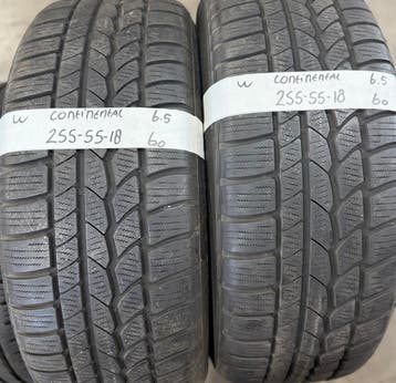2x 255-55-18 Continental Winter 2x 6.5mm €60 PST 255 55 18, Ophalen, 18 inch, Gebruikt, 255 mm
