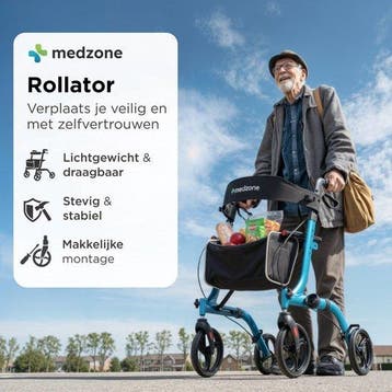 2dekans | Medzone Rollator Lichtgewicht en Opvouwbaar -, Ophalen of Verzenden, Zo goed als nieuw