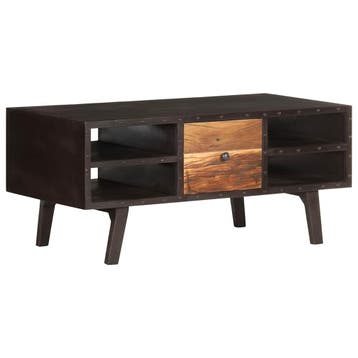 vidaXL Salontafel 100x50x45 cm massief gerecycled hout, 100 tot 150 cm, Verzenden, Nieuw, 50 tot 100 cm