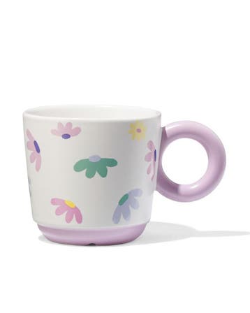 HEMA Mok 280ml aardewerk bloem van €4.49 voor €3.5 sale, Huis en Inrichting, Keuken | Servies, Verzenden, Nieuw
