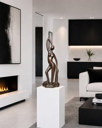 sculptuur, moderne bronzen stateu 59 cm - 59 cm - Brons