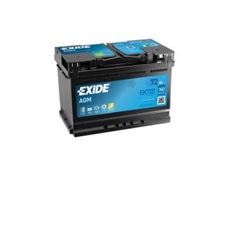 Exide AGM accu | EK720 | 12V 72Ah, Auto-onderdelen, Ophalen of Verzenden, Nieuw