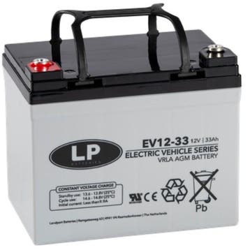 Landport EV12-33 / EV12033 AGM Deep Cycle accu, origineel, Verzenden, Nieuw