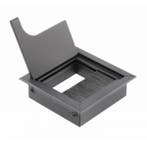 Kabeldoorvoer metaal vierkant, zwart, Nieuw