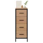 Industrieel Badkamermeubel met 4 Laden - 30x30x82cm - Nieuw, (Half)hoge kast, Minder dan 50 cm, Verzenden, Nieuw