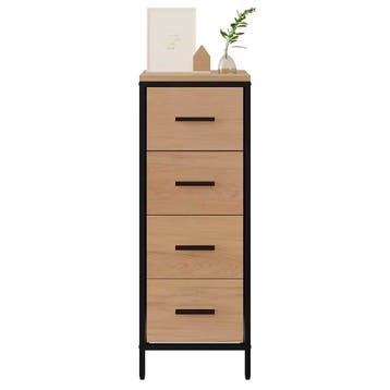 Industrieel Badkamermeubel met 4 Laden - 30x30x82cm - Nieuw, Huis en Inrichting, Badkamer | Badkamermeubels, (Half)hoge kast, Minder dan 50 cm