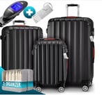Reiskoffers Zwart 3-delig ABS met gratis accessoires, Sieraden, Tassen en Uiterlijk, Koffers, Verzenden, Nieuw