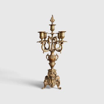 Kaarsenhouder - Verguld brons - Napoléon III 51 cm