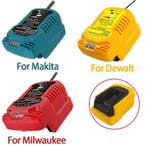 Acculader 18 / 20V  met  12V autoplug past ook op Mak Mil DW, Verzenden, Nieuw