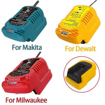 Acculader 18 / 20V  met  12V autoplug past ook op Mak Mil DW, Verzenden, Nieuw