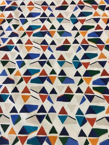 !!NIEUW!! Stof met digitale print in abstracte geometrische