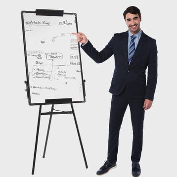 Flip-over Whiteboard Standaard 90x60cm - Verstelbaar & Magne, Verzenden, Nieuw
