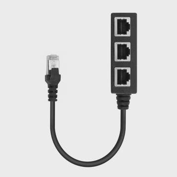 RJ45 Netwerk Splitter Adapter - 1 Male naar 2/3 Female Ether, Verzenden, Nieuw