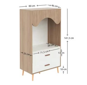 Moderne Kindergarderobe met Kledingstang en Lades, Verzenden, Nieuw
