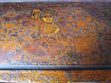 Gelakt paneel in Bikaner-stijl. - Hout - India - de, Antiek en Kunst