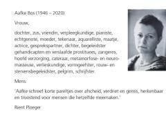 Afscheid, rouw en levenskracht - Aafke Bos 9789490352424, Verzenden, Zo goed als nieuw, Aafke Bos