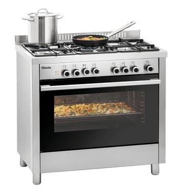 Bartscher Gasfornuis BGH 600-521 | 5 Gaspitten | Elektrische, Ophalen of Verzenden, Nieuw in verpakking