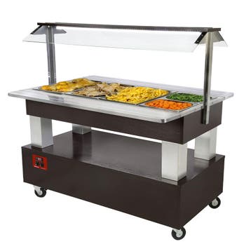 Warm Buffet, Bain-marie, 4x GN 1/1-150 (wengé Hout), Ophalen of Verzenden, Nieuw in verpakking