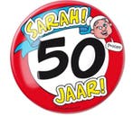 Button xl Sarah 50 jaar, Verzenden, Nieuw, Feestartikel, Abraham of Sarah