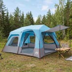 vidaXL Directe Tent Blauw 8-persoons 185T Polyester met PU, Verzenden, Nieuw, Tot en met 2