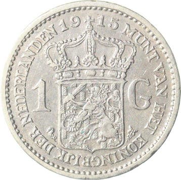 Nederland. Wilhelmina. 1 Gulden 1915 (Zonder minimumprijs)