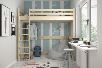 Rockwood® Hoogslaper Brecht Naturel met  lattenbodem, Ophalen of Verzenden, Nieuw