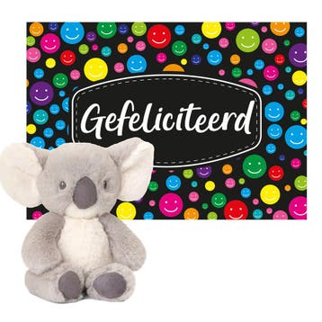 Keel Toys cadeaukaart gefeliciteerd - koala knuffel - 14 cm, Verzenden, Nieuw