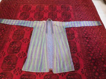 Vintage zgn. Karzai zijden chapan , - Chapan - Oezbekistan