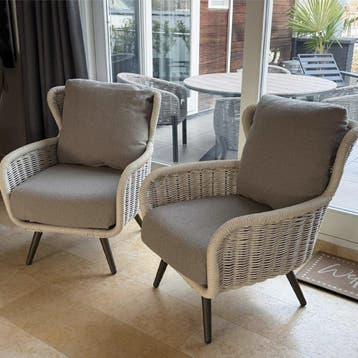 Apple Bee Key Largo lounge tuinstoelen set van 2, ACTIE!, Ophalen of Verzenden, Nieuw, 2 zitplaatsen, Tuinset