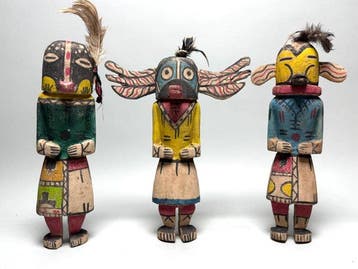 3 Hopi-/Kachina-poppen - Verenigde Staten (Zonder
