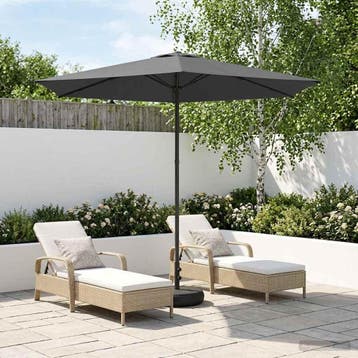 vidaXL Tuinparasol met Basis 270 x 270 cm Polyester, Verzenden, Nieuw, 2 tot 3 meter