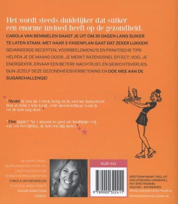 100% suikervrij in 30 dagen / 100% suikervrij 9789000322411, Boeken, Verzenden, Gelezen, Carola van Bemmelen