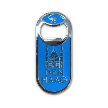 Magneet opener Den Haag blauw, Ophalen of Verzenden, Nieuw
